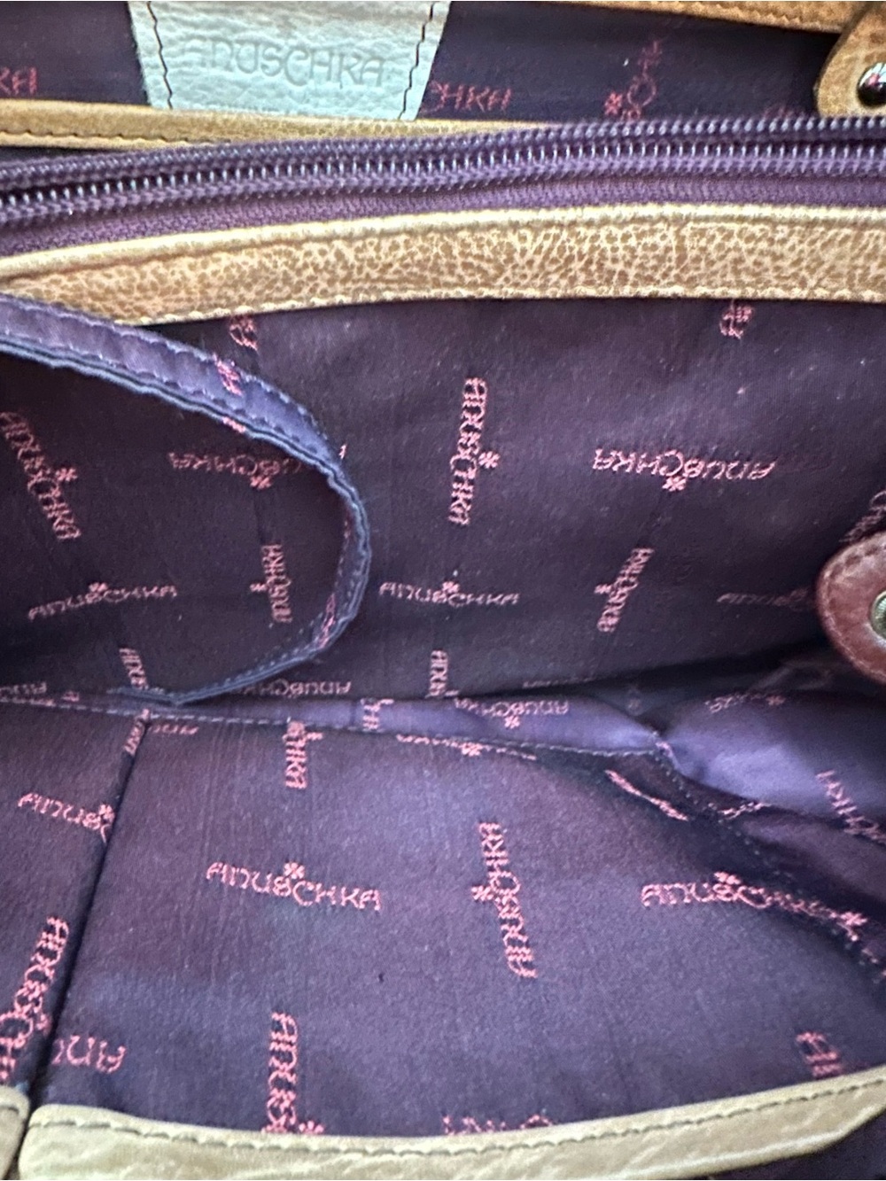 Anuschka # 181 large hobo tote and matching zip Around Wallet “Flying Jewels” - Picture 12 of 16